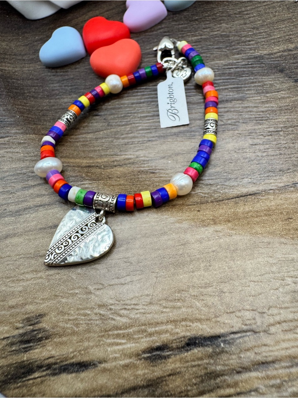 Brighton Mingle Medley Beaded Heart Bracelet